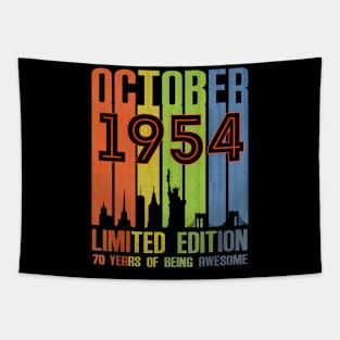 October 1954 70 Years Of Being Awesome Limited Edition Tapestry