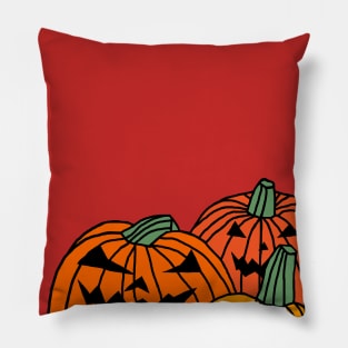 Spooky Pumpkins Halloween Horror Pillow