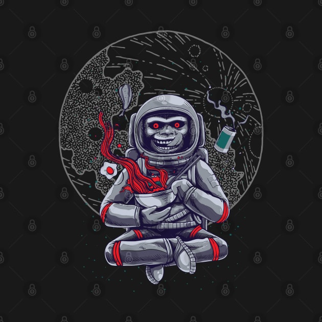 Monkey moon in space atlas by AshArtNdesign