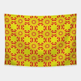 Vintage Yellow Mandala Pattern Tapestry