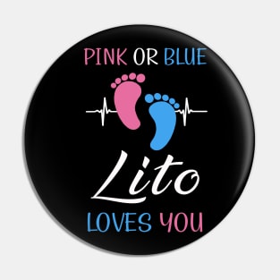 Pink or Blue Lito Loves You Mexican or Spanish Grandpa Heartbeat Pin