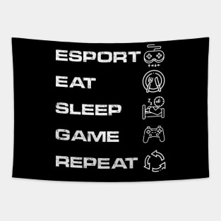 esport eat sleep game repeat Tapestry