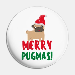 Merry Pugmas - Funny Pug Christmas Pin
