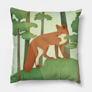 Brown Fox Pillow