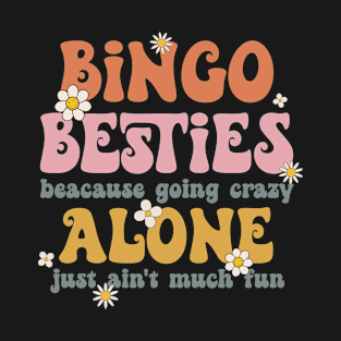 Funny Bingo Besties Retro Bingo Squad T-Shirt