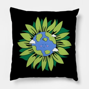 Cute Sunflower Earth Day 2024 Pillow