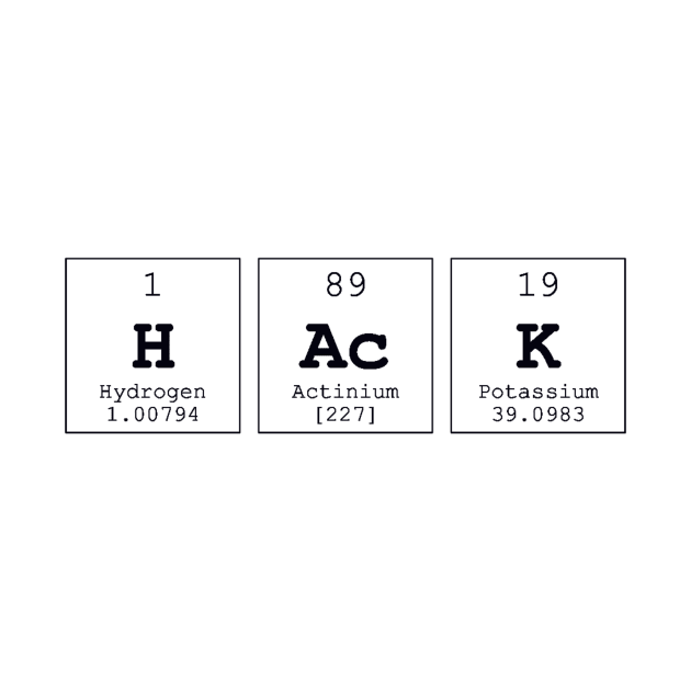 Hack Periodic Table Science Print by Auto-Prints