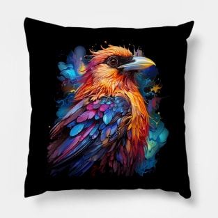 Crow Rainbow Pillow