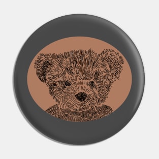 Sad Teddy Bear Pin