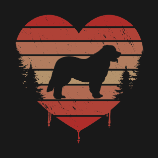 Cute Red Vintage Heart Leonbergers Valentine day Love Gift Idea T-Shirt