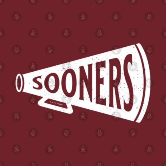 Discover Vintage Megaphone - Oklahoma Sooners (White Sooners Wordmark) - Oklahoma Sooners - T-Shirt