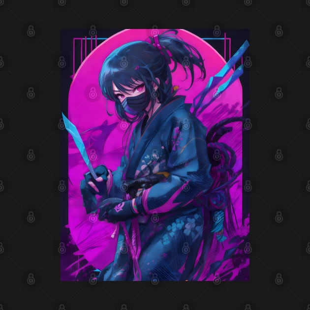 Neon ninja girl by Spaceboyishere