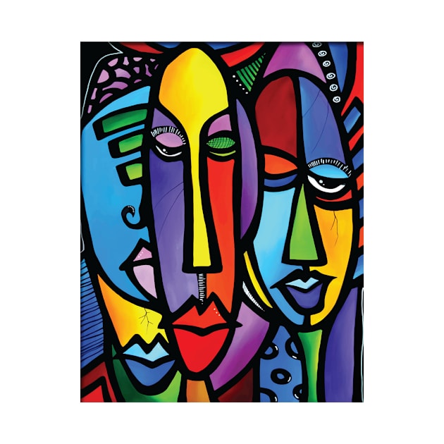 Abstract Face Colorful by swallo wanvil