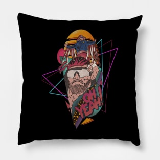 Retro 80s Macho Man Pillow