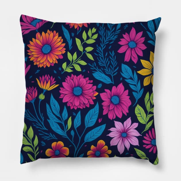 Flowery Pillow by Mughzilla