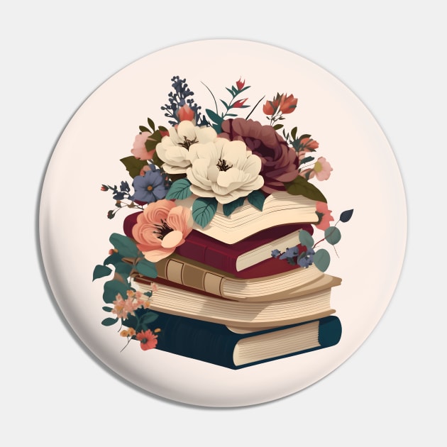Floral Books Knowledge Growing Like Flowers Pin by UniqueMe