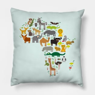 Animals of Africa Pillow