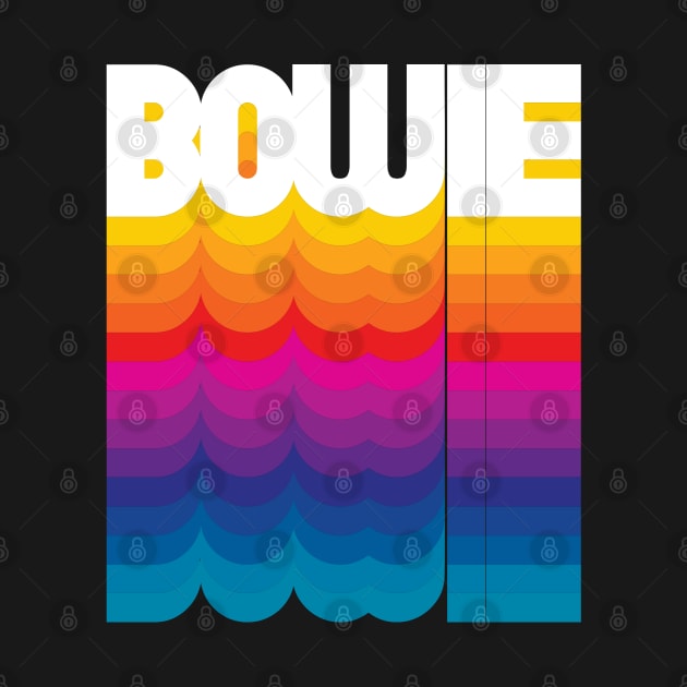 Retro Bowie Proud Name Personalized Gift Rainbow Style by Time Travel Style