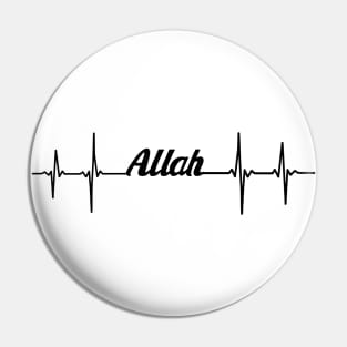 Allah Heartbeat Pin