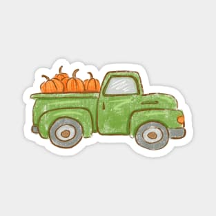 Pumpkin Truck Magnet