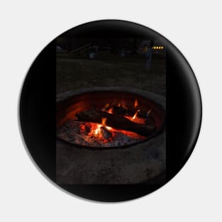 Campfire at Night Pin