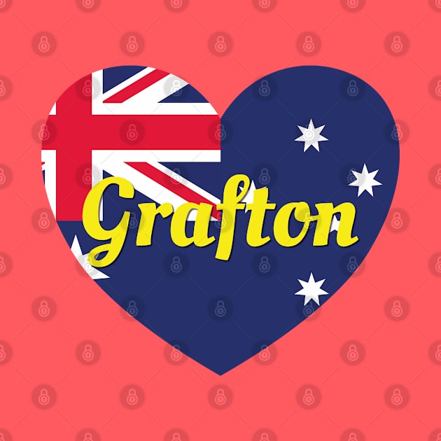 Grafton NSW Australia Australian Flag Heart by DPattonPD