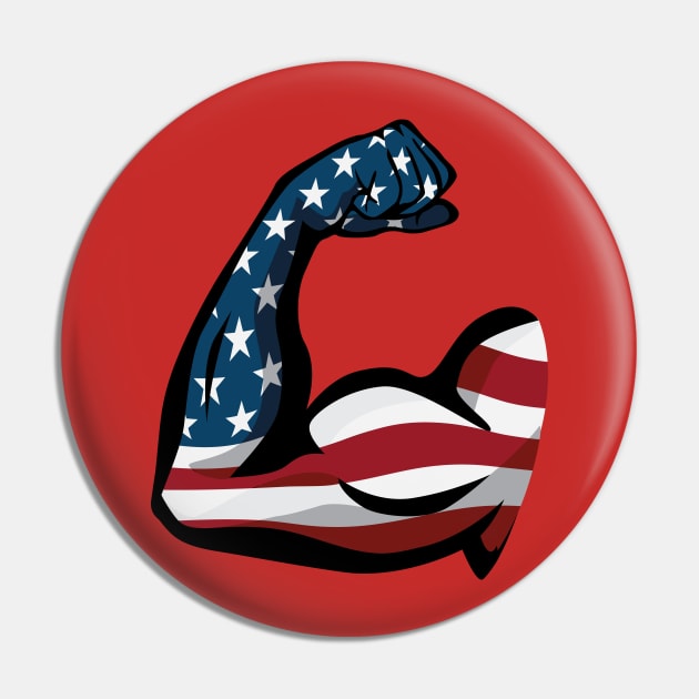 American Pride USA Flag Arm Flex Pin by hobrath