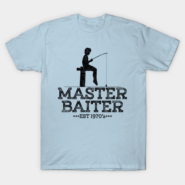 Fishing the master baiter funny fisherman mens t-shirt