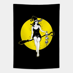 Broom Rider Witch Tapestry