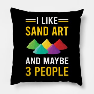 3 People Sand Art Pillow