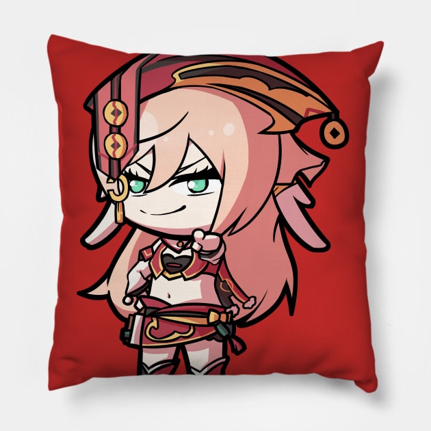 Chibi Yanfei - Genshin Impact Pillow by MangaXai