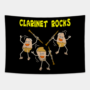 Clarinet Rocks for Dark Merchandise Tapestry