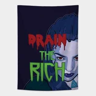 Drain The Rich (text-centered) Tapestry