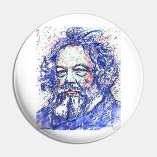 MIKHAIL BAKUNIN watercolor and ink portrait Pin