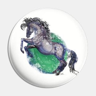 Dapper Dapple Gray Horse Pin