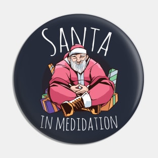 SANTA claus MEDITATION yoga - christmas funny gift Pin