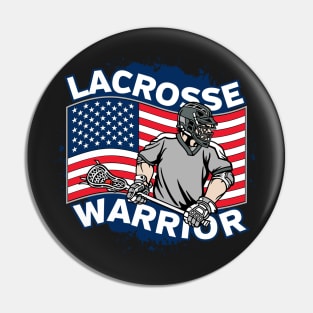 American Lacrosse Warrior Pin
