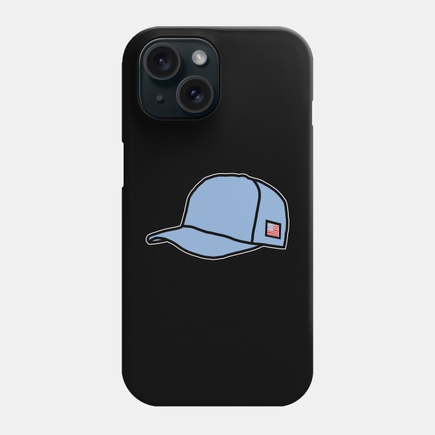 Trucker Hats Light Blue Graphic Phone Case by ellenhenryart