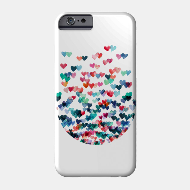 Heart Connections Watercolor Painting Hearts Phone Case