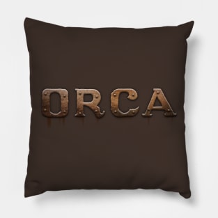 Jaws — Orca Boat Sign (weathered and worn) Pillow