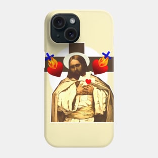 Holy heart of the cross of Jesus Christ Phone Case