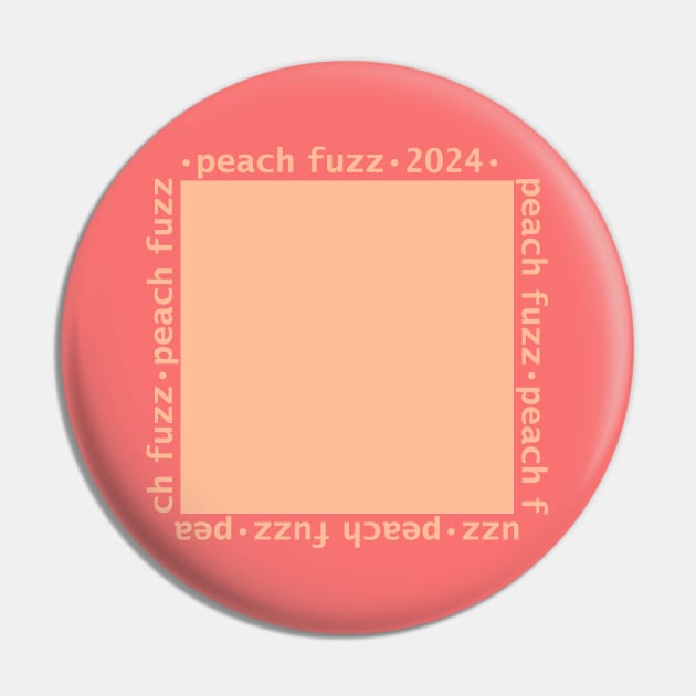 Peach Fuzz Color of the Year 2024 Swatch Pin by ellenhenryart