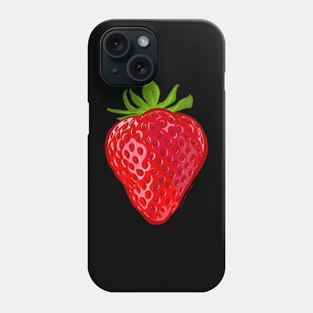 Red Juicy Strawberry Phone Case by doubletony