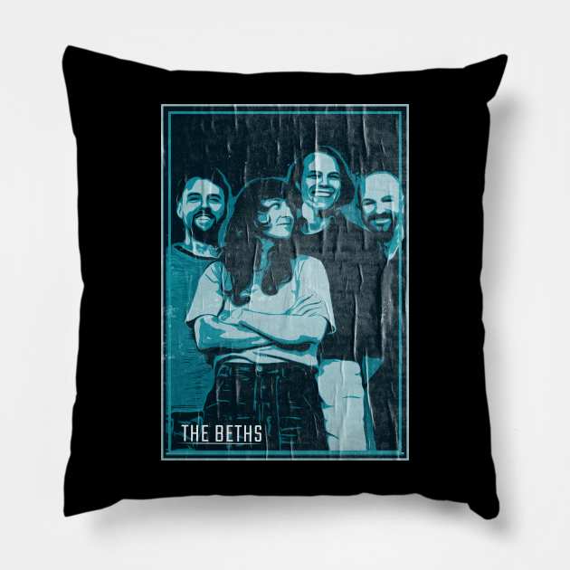 the beths // vintage faded style fan art Pillow by Nandin Putri