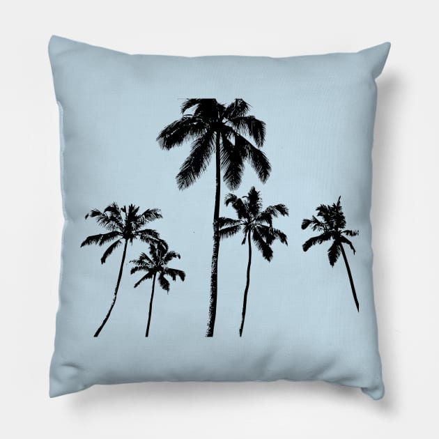 Palm trees Pillow by peggieprints