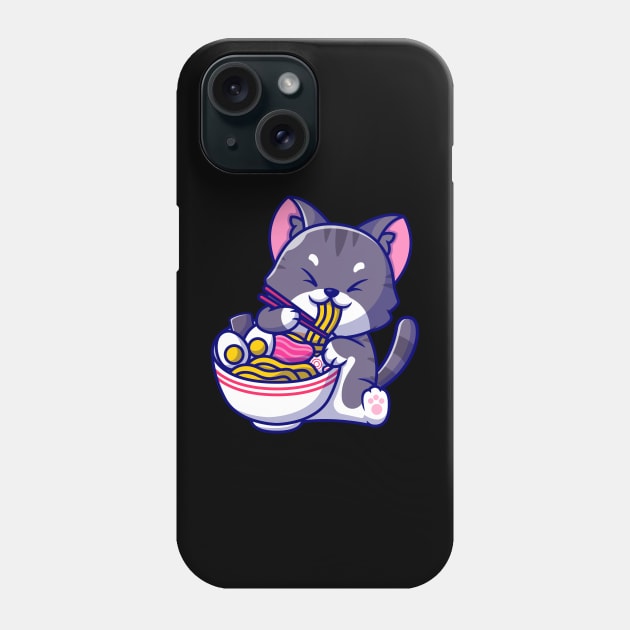 Cat Kawaii Anime Japanese Ramen Food Girls Official Teenager Phone Case by ValareanCie