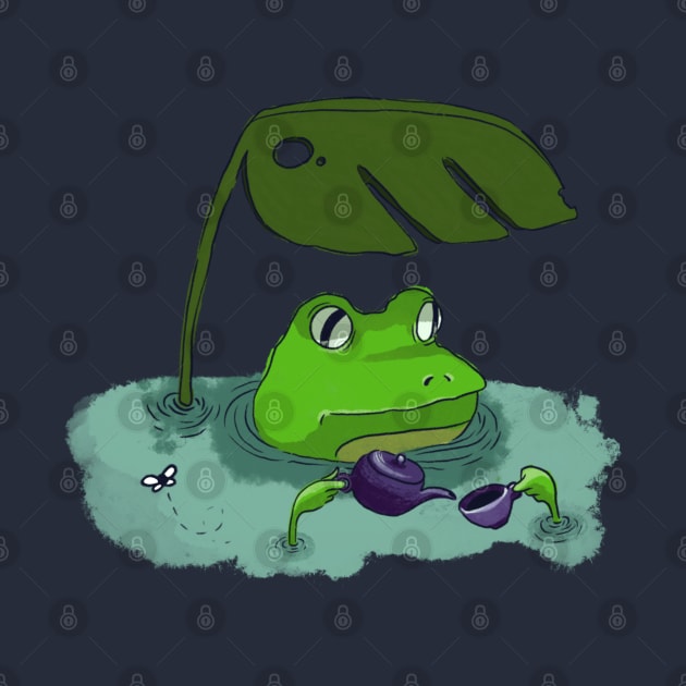 Tea Drinker Frog in the Pond by Danny One of Many