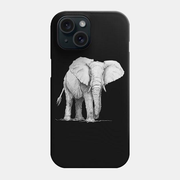 Gray Elephant Phone Case by StarsDesigns