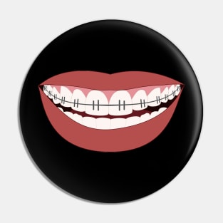 Smile With Braces Pin