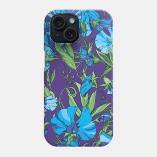 blue sweet pea Phone Case